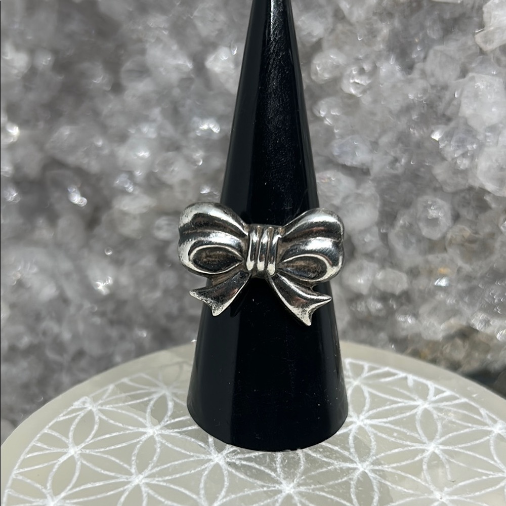 Vintage Puffy Bow Ring 925